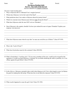 Date: Period: The Odyssey Reading Guide Part VI