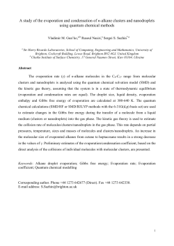 A study of evaporation and condensation of n