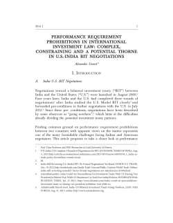 Performance Requirement Prohibitions In