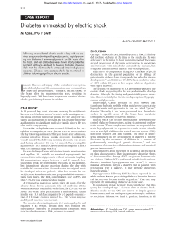 Diabetes unmasked by electric shock