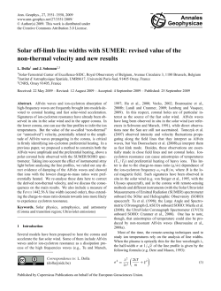 Solar off-limb line widths with SUMER