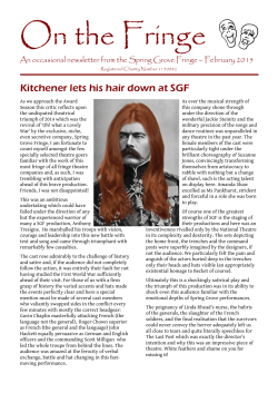 February - Spring Grove Fringe