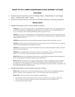 Digest of Synod Assembly Actions