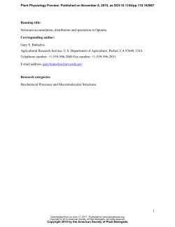 Selenium accumulation, distribution and speciation in spineless