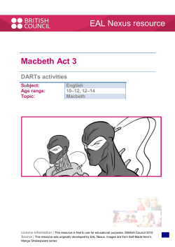 Macbeth Act 3 DARTs answers PDF - EAL Nexus