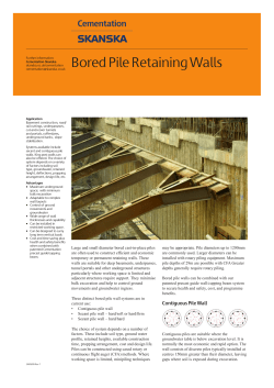 Bored Pile Retaining Walls