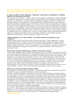 Interview with Richard Nordquist, professor