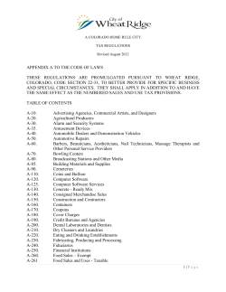 APPENDIX A TO THE CODE OF LAWS THESE REGULATIONS