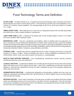 Food Technology Terms and Definition