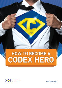 How to become a Codex hero - Federation of European Specialty