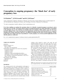 Conception to ongoing pregnancy: the `black box