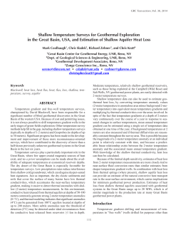 Shallow Temperature Surveys for Geothermal Exploration in the