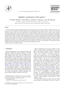 Implicit connections with nature