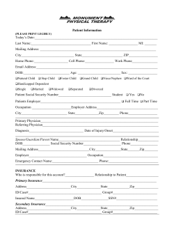 Patient Information Today`s Date: Last Name:______