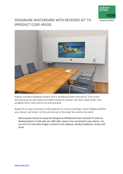 DESIGNLINE WHITEBOARD WITH RECESSED 42&rdquo; TV. (PRODUCT