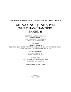 china since june 4, 1989: what has changed? panel ii