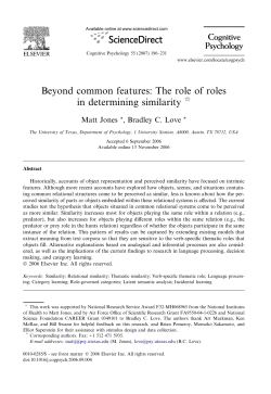 Beyond common features: The role of roles in determining similarity
