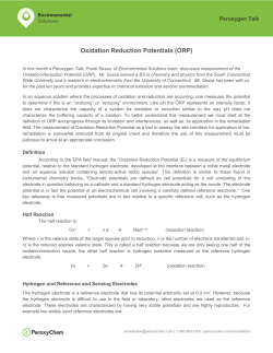 Oxidation Reduction Potentials (ORP)