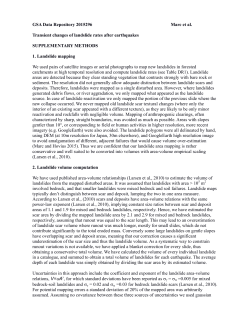 GSA Data Repository 2015296 Marc et al. Transient changes of