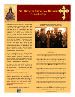 St Olympia Info Flyer - St. Olympia Orthodox Church