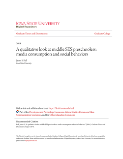 A qualitative look at middle SES preschoolers: media consumption