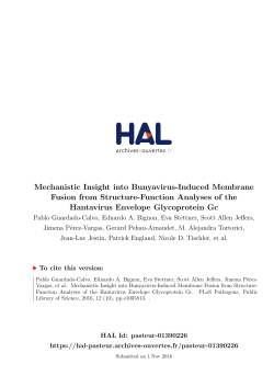 Mechanistic Insight into Bunyavirus-Induced - HAL