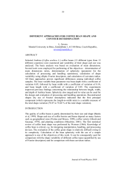 Different approaches for coffee bean shape and contour determination