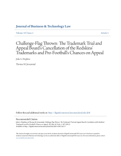 Challenge-Flag Thrown: The Trademark Trial and Appeal Board`s