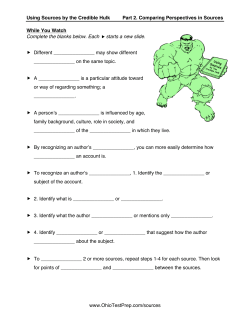 Activity Sheet - Ohio Test Prep