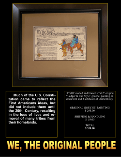 Much of the U.S. Consti- tution came to reflect the First Americans