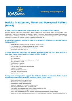 Deficits in Attention, Motor and Perceptual Abilites (DAMP)