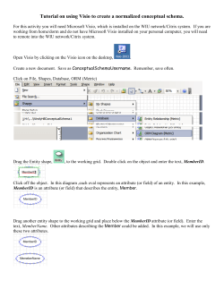 Tutorial on using Visio to create a normalized conceptual schema.