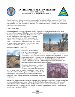 China Lake`s stewardship - Lewis Center for Educational Research