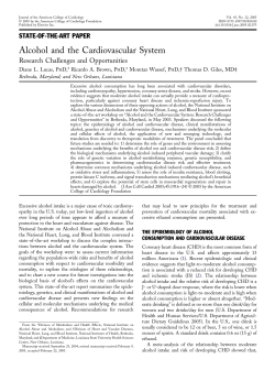 Alcohol and the Cardiovascular System