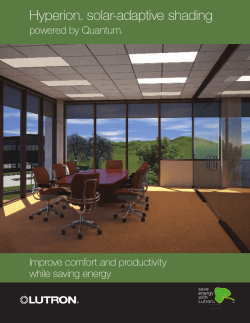 Hyperion&trade; solar-adaptive shading
