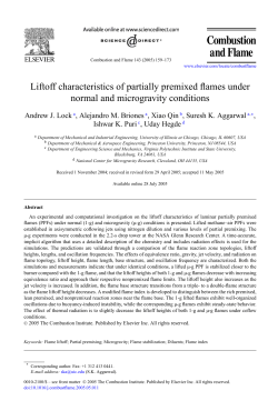 Liftoff characteristics of partially premixed flames under normal and