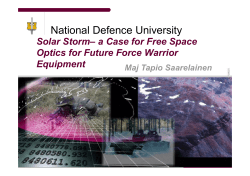 Solar Storm &ndash; A Case for Free Space Optics for Future Force Warrior