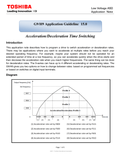 15.0 G9 Acceleration Deceleration Switching App Note