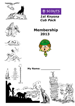 Membership - 1st Knysna Sea Scouts