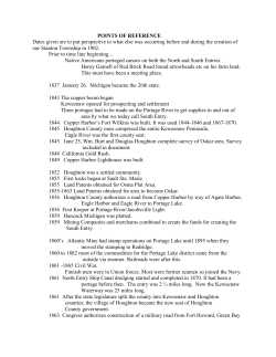 POINTS OF REFERENCE Dates given are to put perspective to what