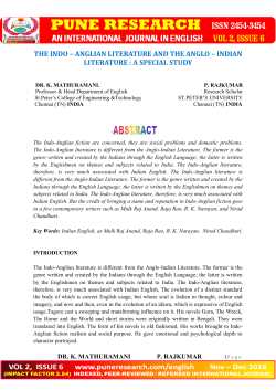 the indo &ndash; anglian literature and the anglo &ndash; indian literature