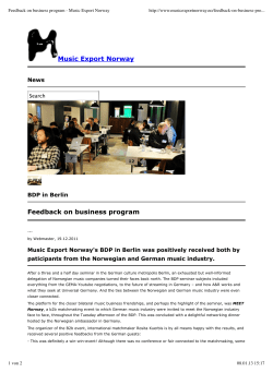 Feedback on business program