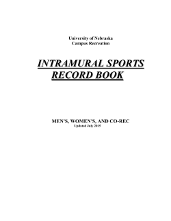 Record Book - Campus Recreation