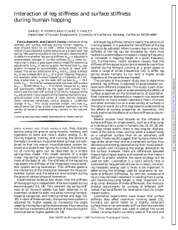 Interaction of leg stiffness and surface stiffness