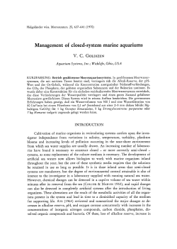 Management of closed-system marine aquariums