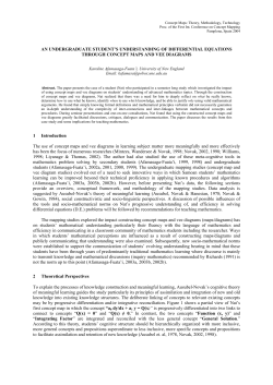 AN UNDERGRADUATE STUDENT`S UNDERSTANDING OF