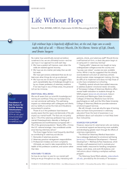 Life Without Hope - Today`s Veterinary Practice