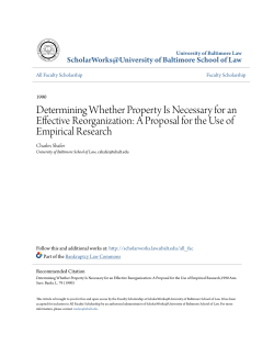 Determining Whether Property Is Necessary for an