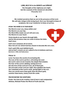 Honesty and Uprightness - Christian Brothers of the Midwest