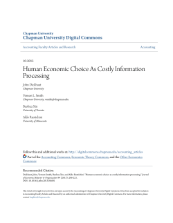 Human Economic Choice As Costly Information Processing